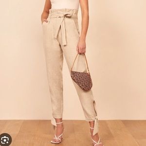 Reformation Norman Linen Pant Size 8 - Missing Belt
